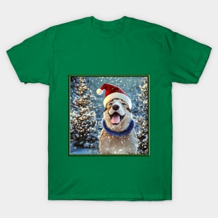 Big christmas anime dog T-Shirt